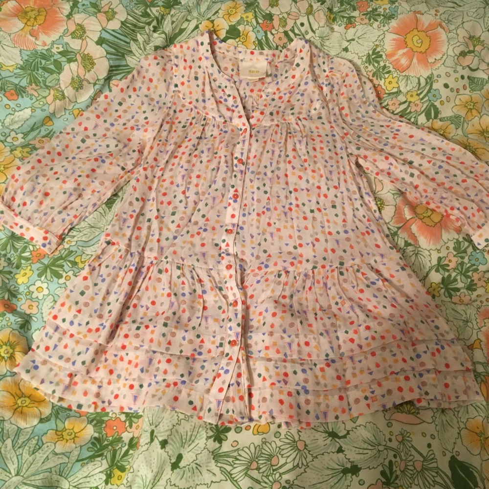 Long sleeve babydoll blouse